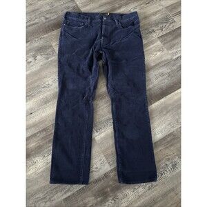 Polo Ralph Lauren Corduroy Mens Navy Blue  Varick Slim Straight Pants 38x32